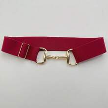1 件可调节弹性腰带金属扣时尚服饰配饰女式腰带 2024 夏季、秋季、万圣节 - 彩色 - 查看 51
