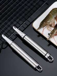 Edelstahl Garnelen Darmausstecher, multifunktionaler Litschi-Kern-Entferner, Garnelen-Gehirn-Entfernungswerkzeug