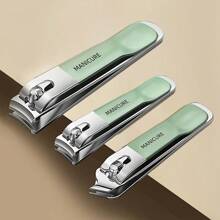 3 Pieces Set Nail Clipper Set, Sharp Fingernail And Toenail Clippers Clippers, Nail File, Thick Nail Trimmer, Stainless Steel Toenail Clippers For Manicure And Pedicure