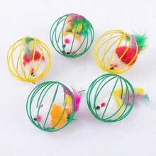 Cat Toy Mouse Toy Wand: The Thick Shaft Is Stable And Not Easy To Fold, With Plush Skin Friendly And Ringtone Paper Dual Temptations, Making It More Reassuring And Fun To Play With