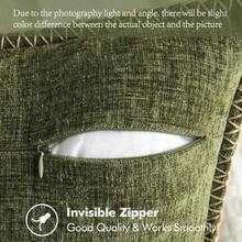 1pc Soft, Comfortable, Skin-Friendly Double-Sided Chenille Soft Decorative Pillow Cover, With Sewn Edges, Suitable For Couch/Bed, Spring/Summer - Olive Green - View 3