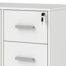 BALCONERA Black 3-Drawer Lockable Mobile File Cabinet – 4-Wheel Rolling Storage With 1 Door & Printer Stand Function (60 X 40 X 57cm) – For Home Office - White - View 10