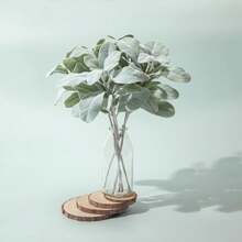 Lambs Ear Stems  Artificial Flocked Lambs Ear Leaves Faux Greenery Stems For DIY Garlands Wreath Wedding Bouquet Centerpiece Home Decoration - 綠色 - 查看 8