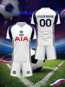 Customized Tottenham Hotspur Football Jersey With Personal Graphics, Logo, Name And Number, Unisex, Breathable Quick-Dry Sports T-Shirt Suitable For Badminton, Volleyball And Football Training - Multicolor - View 2