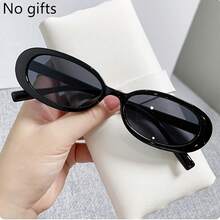 High End Retro Oval Sunshade Glasses With A Durable Acetate Fiber Frame, Exuding A Glossy And Stylish Appearance. Additionally, A Premium Cowhide Glasses Bag Is Included As A Gift. High Definition Lenses Effectively Block Strong Light And Glare. The Elliptical Contour Is Finely Polished To Fit The Face Shape For Added Comfort. Adapting To The Cool And Retro Atmosphere Of The Streets, With Meticulous Attention To Materials And Craftsmanship, It Fully Interprets Quality And Is A Cutting-Edge Product That Combines Fashion And Practicality. - 黑色 - 查看 6