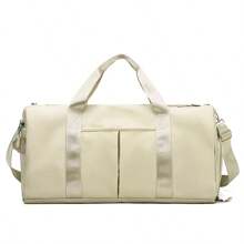 1 pièce Grand sac d'entraînement, sac de voyage, sac de gym, bagage de vacances de fin de semaine, compartiment séparé pour chaussures sèches et humides. Sac cabine adapté aux voyages d'affaires, aux vacances, aux loisirs en extérieur, au ski, aux séjours, aux sports, à l'école, aux week-ends, aux couples.