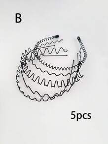 5 件套时尚防滑头带，波浪发带适合日常使用，洗脸或化妆，万圣节、圣诞节的绝佳礼物，发带、发箍、发饰、节日配饰