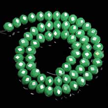 1 Chuỗi hạt thủy tinh xanh 3-8mm dùng làm vòng tay, hạt pha lê Áo nhiều màu cắt cạnh tròn rời dùng làm đồ trang sức, vòng tay tự làm - màu xanh lá - Xem 4