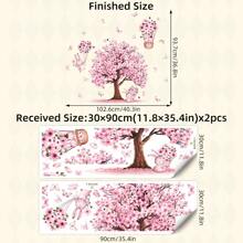 粉色花朵丛林蝴蝶鸟类可移除儿童房墙贴，适合女孩 - 自粘式儿童房装饰贴花，可重新定位粉色蝴蝶鸟花卉乙烯基墙贴，易于粘贴 - 彩色 - 查看 12