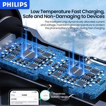 PHILIPS 飞利浦车载充电器，2 件装 60W 最大快速充电双端口 USB 适配器，适用于 15/15 Pro Max、14/13/12 系列、Galaxy S23/22、Pixel
