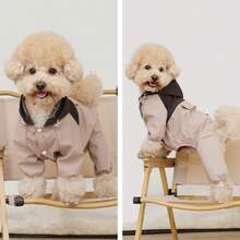 Winddichter Hunde-Regenmantel/Parka, Hunde-Kapuzen-Hosenträger-Hut, 4-Bein reflektierende gestreifte Hunde-Regenjacke, transparenter winddichter Hunde-Regen- und Schneeanzug, geeignet für große, mittlere und kleine Hunde - Verschiedenfarbig - Übersicht 6