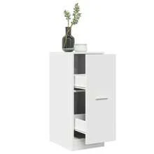 Mobiletto da farmacia bianco Larryhot 30x41x77,5 cm in legno ingegnerizzato, bello e pratico, ideale per riporre e decorare la casa - Bianco - Visualizzare 1