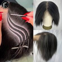 Mũ tóc giả bện móc thủ công HD Full Lace Mũ tóc giả ren móc 7" Mũ tóc giả màu đen tự nhiên Phân bổ đường may tùy ý để tạo kiểu tóc tự nhiên và chân thực, nhẹ và mềm mại, tiết kiệm thời gian hàng ngày cho nhiều kiểu tóc tết khác nhau - Nhiều màu - Xem 1