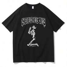 Fashion Suicideboyss G59 Shirt Suicideboy Tour Shirt Suicideboyss Merch American Hip-Hop Round Neck Casual T-Shirt Harajuku - 黑色 - 查看 1