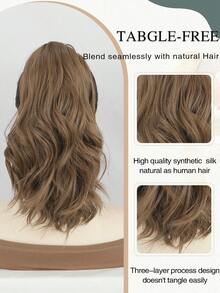 Ponytail Extension - Clip In Ponytail Hair Extensions, Curly Wavy Pony Tails Hair Extensions, Synthetic Claw Clip Ponytail Extension For Women ﻿ - Multicolor - View 3