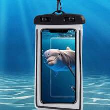 通用防水手机袋适用于 15 14 13 12 11 Pro Max XS Plus Galaxy 手机，夜光防水袋最大支持 7.0 英寸，气囊设计，海滩和旅行必备