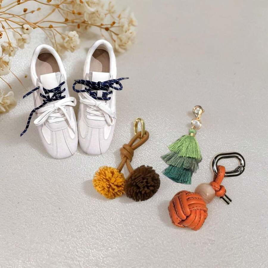 3 buc pandantive pentru pantofi cu bile de flori, decor cu ciucuri potrivit pentru pantofi casual, genți, chei de mașină, accesorii DIY de agățat de înaltă calitate, multifuncționale