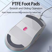 HP Mouse G210 One-Click Macro Programming | High-Precision Sensor Ergonomic Grip Durable Professional Gaming Mouse Pink With Sound