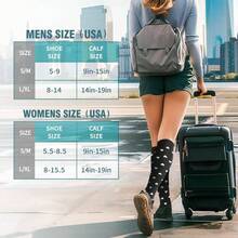 Copper Compression Socks For Women  Men(6 Pairs) Best Support For Nurses, Running, Hiking, Recovery - 大號-加大號+++02+黑色+6+雙 - 查看 6