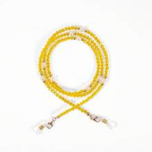 时尚水晶串珠眼镜链，黑色口罩/太阳镜挂绳带眼镜配件女士