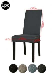 1pc/2pcs/4pcs/6pcs/30pcs Meteorite Gray Waterproof Milk Silk Coated Chair Covers, Classic Minimalist Design, Dust & Stain Resistant Stretch Chair Slipcovers, Suitable For Hotel, Restaurant, Living Room Chairs, Black, Light Gray, Khaki - Multicolor - View 3