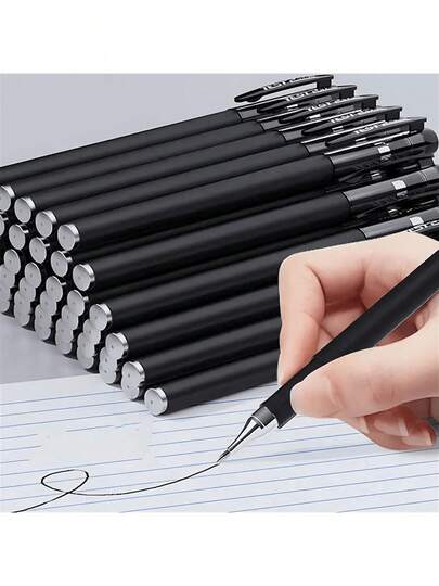 50pcs Black Matte Gel Ink Pens Set,0.5mm Extra Fine Tip Smooth Writing Ballpoint Pens,Smudge-Proof,With Pocket Clip For Office & School Supplies,Signature Penspens,Office Supplies,Pen,Pilot Pen,Pens Kids,Office Equipment,Office Supplies Set,Bic Pens,School Pen,Pens,School Supplies School,School Set,Pens,Pen,School Supplies,Pens,Pen,School Supplies,Back To School