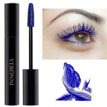 VERONNI 2-Pack Long-Lasting Waterproof Colored Mascara Set, Smudge-Proof, Curling Formula For All Light Beige Types, Blue And Green Shades, Lash Primer, Perfect For Festivals - 彩色 - 查看 6