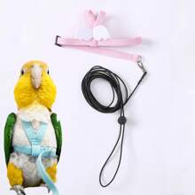 Pet Parrot Bird Harness Leash Adjustable Bird Flying Harness Traction Rope With Cute Wing For Parrots Pigeons Budgerigar Lovebird Cockatiel Mynah Outdoor Training Toy Color Randomly