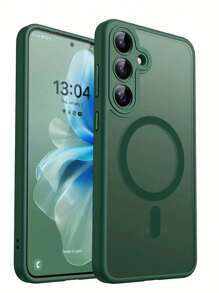 Premium Matte Magnetic Wireless Charging Phone Case Designed For For Galaxy S25, S24, S23 Ultra Plus, Featuring Shockproof Lens Protection And A Durable Acrylic Back.