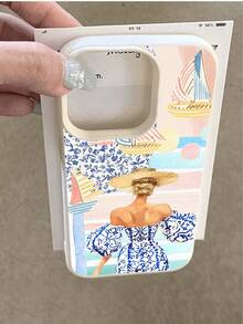 1pc New Sailboat, Lemon Pattern, Patchwork, Litchi Texture Anti-Fall Anti-Slip Soft Phone Case, Compatible With Apple And Phones Waterproof Shockproof Scratch Resistant - Multicolor - View 3