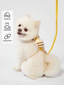 PETSIN Dog Leash For Small Breeds Teddy Bichon Chest/Back Type Dog Harness Leash Vest Style Pet Supplies - Yellow - View 1