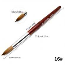 Cọ vẽ móng chuyên nghiệp Kolinsky cỡ 2#-24# Cọ vẽ móng tay cán gỗ màu đỏ, cọ vẽ móng gel, bút vẽ móng, phụ kiện làm móng tự làm - Gỗ đỏ - Xem 17