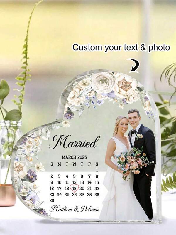 Kalender "Save the Date" Acryl Plakette, "Save the Date" Block, Blumen "Save the Dates" Kalender, personalisierter Hochzeitstorten-Aufsatz, personalisierte Herz-Acryl-Plakette Hochzeitstorten-Aufsatz, personalisiertes Verlobungsgeschenk, Hochzeitsgeschenke für das Paar, Verheiratet Kalender Acryl Plakette, Verheiratet Plakette Schild, Hochzeit Erinnerungsdekoration, Verheiratet Plakette Geschenk für das Paar, 6 Stile zur Auswahl.