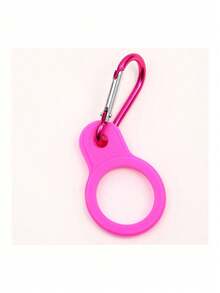 1 pieza Gancho y bucle de aluminio resistente con hebilla de goma, utilizado para asegurar botellas de agua - Perfecto para acampar y hacer senderismo, con 11 colores para elegir, el mejor regalo para entusiastas de los viajes, equipo de montañismo para colgar botellas de agua, hebilla de silicona para botellas de agua mineral, hebilla de silicona para botellas de agua de escalada (se enviarán aleatoriamente los colores de los ganchos)