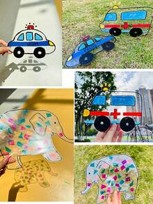 5pcs 0.3mm A4 Colored PVC Plastic Sheets, DIY Binding Soft/Hard Sheets, Colored Film Plastic Thin Sheets, Handmade DIY Translucent Film Plastic Sheets (With Protective Film On Both Sides, Remove Before Use) - one-size - View 12