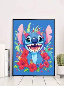 Disney Kit de pintura de diamantes 5D de DISNEY, Stitch, mosaico de diamantes redondos completos, pintura hecha a mano para decoración del hogar, adecuado para principiantes y adultos, regalo para amigos, familia, pareja en Halloween, Navidad, San Valentín, cumpleaños, Acción de Gracias