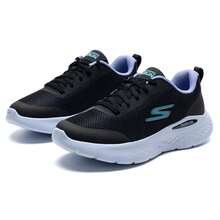 Skechers Women's Go Run Lite Cushioned Breathable Casual Running Shoes 129441-BKLV - Black/Lavender - View 3