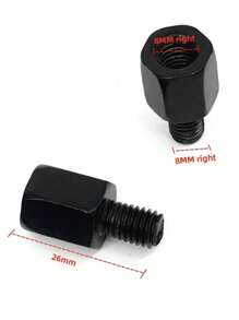 Black Mirror Adapter M10 M8 10MM 8MM Motorcycle Scooter Rearview Mirrors Adapters Right Left Hand Thread Conversion Bolt Screws 1pc - Black - View 20