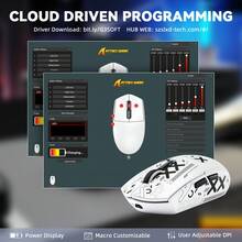 ATTACK SHARK G3PRO Wireless Gaming Mouse With RGB Charging Base, Ultralight 59g, 2.4G/USB-C/Bluetooth Tri-Mode Connection, PAW3311 Optical Sensor, 1000Hz, 25000 Adjustable DPI, 500mAh Battery For PC/Laptop/Windows - 白色+貼紙 - 查看 7