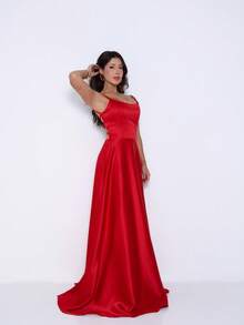 Long Party Dress - Đỏ - Xem 2