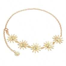 1pc Sexy Smiling Sun Decor Waist Chain For Women, Beach & Holiday Summer, School