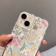 Funda transparente de TPU resistente a golpes con flores de colores, que luce un diseño único. Compatible con phone 6, 15, 14, 13, 12 y 11 Pro/Pro/Plus. Suave y resistente a golpes. - transparente - Ver 2