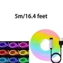 1m/3.28 英尺、2m/6.56 英尺、3m/9.84 英尺、4m/13.1 英尺、5m/16.4 英尺霓虹灯房间装饰、婚礼装饰、USB 电源、3 键控制、LED 霓虹灯个性化节日礼物、卧室装饰、家居装饰 USB LED 灯、生日礼物、卧室 LED 灯、LED 夜灯、房间装饰、节日装饰、墙壁装饰、电视背景装饰、派对装饰、室内装饰灯带 - 彩色光 - 查看 7