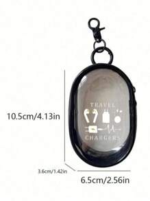 Sac de rangement transparent portable pour câble de données, mini sac de rangement à fermeture éclair, sac de rangement multifonction compact, étui pour écouteurs et chargeur avec porte-clés, sac pour bracelet, sac de maquillage transparent. Accessoires de voyage, fournitures scolaires, sacs d'accessoires électroniques pour les voyages et l'utilisation quotidienne pour les étudiants universitaires.