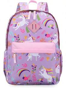 Polaris Preschool Backpack Kindergarten Little Kids Toddler Elementary School Backpacks For Boys And Girls With Chest Strap(Purple Unicorn) - 紫色獨角獸 - 查看 7