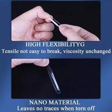 100个双面纳米胶点 - 透明、可移除、无痕，适用于玻璃装饰、学校用品、返校 - 透明 - 查看 3