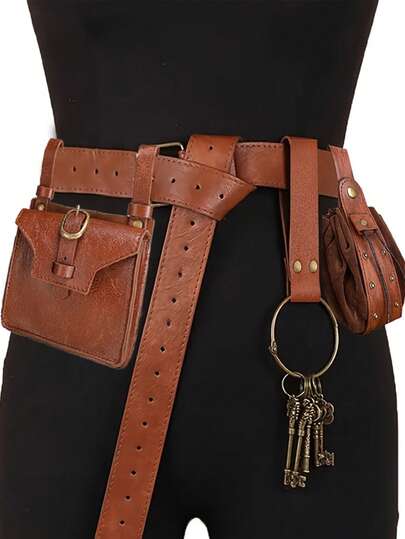 Fanny Pack Steampunk Coin Holder Casual Medieval Renaissance Cosplay Costume Accessory