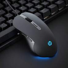 HP Ratón M280 Ratón para juegos RGB colorido 16,8 millones de colores, efectos de iluminación dinámicos/cambio multimodo Diseño ergonómico simétrico Sensor de alta precisión 6 botones programables Negro y silencioso - Modelo silencioso negro - Ver 1