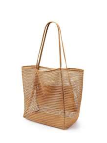 حقيبة شبكية للشاطئ، حقيبة سعة كبيرة، حقيبة تخزين للسفر، حقيبة محمولة متعددة الاستخدامات، خفيفة الوزن، مقاومة للماء، قابلة للطي، مناسبة للشاطئ والتسوق والسباحة والجيم والسفر والمدرسة، حقيبة كتف مائلة، حقيبة متشرد، حقيبة هلال القمر، محفظة، سلسلة مفاتيح أنمي، كاميرا، حقيبة مستحضرات تجميل للسفر واليومية