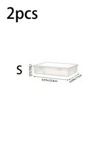 1/2/3pcs Transparent Plastic File Storage Boxes With Lids, A4 Size, Multi-Purpose Desk Organizer For Documents And Magazines, Rectangular Office Supplies Holder, Document Storage Box, Storage File Boxes,For School Supplies,Back To School